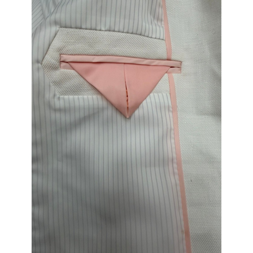 J.Crew Parke White Linen Blend Blazer Size 2 One Button Tailored‎ Jacket - Picture 7 of 11